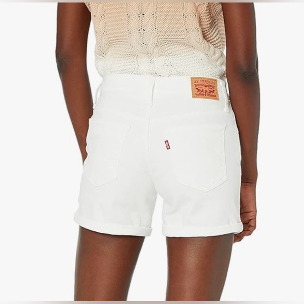 Levi's Mid Rise Mid Length Denim Shorts Women's Size 31 - Picture 2 of 13